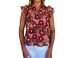 Joy Joy Ora Top In Poppies In Multi