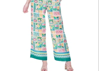 Joy Joy Pantelastic Waistband Palazzo Pant In Fiesta Tiles In Multi