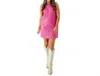 Joy Joy Pleather Dress In Pink In Pink
