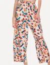 Joy Joy Print Palazzo Pant In Tiger Lillies In Multi