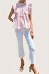 Joy Joy Scallop Tiered Top In Pink In Pink
