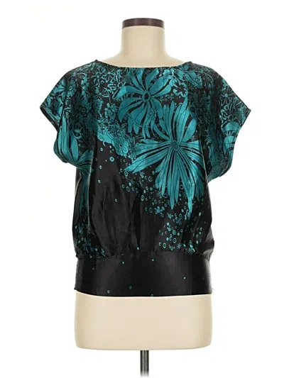 Pre-owned Joy Joy Short Sleeve Blouse In Blue