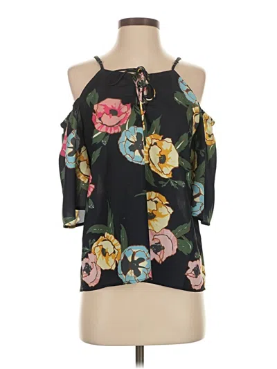 Pre-owned Joy Joy Sleeveless Blouse In Black