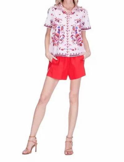 Joy Joy Slit Pocket Short In Red