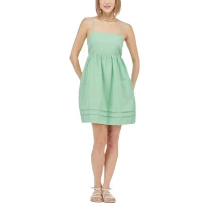 Joy Joy Tie Back Sundress In Seafoam In Green