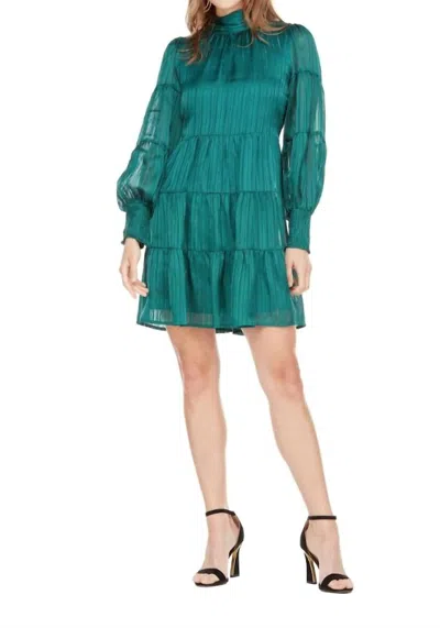 JOY JOY TIERED DRESS IN GREEN
