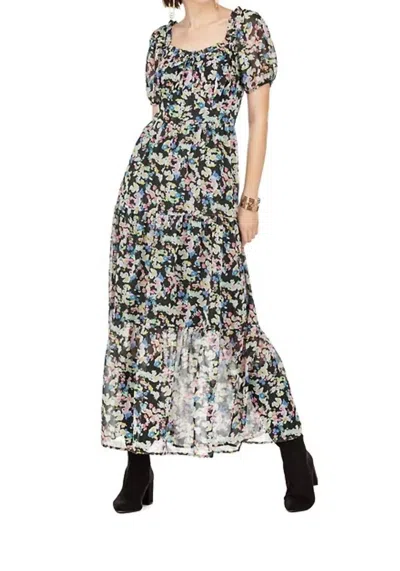 Joy Joy Tiered Maxi Dress In Midnight Floral In Multi