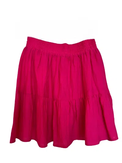 Joy Joy Tiered Skort In Hot Pink