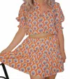Joy Joy Tiered Skort In Orange Peacock In Multi