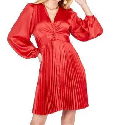 JOY JOY TWIST DRESS IN RED