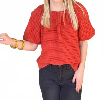 Joy Joy Viola Top In Red In Orange