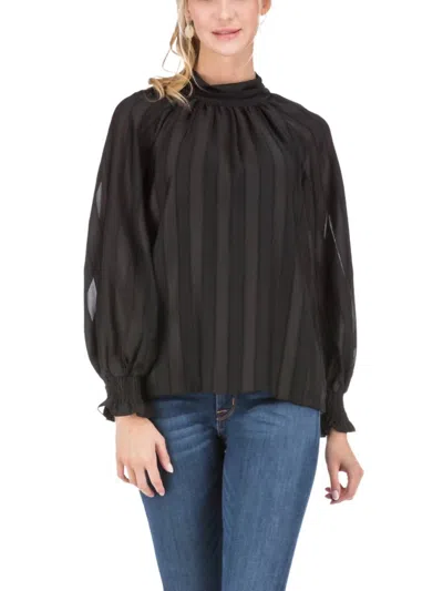 Joy Joy Zella High Neck Top In Black
