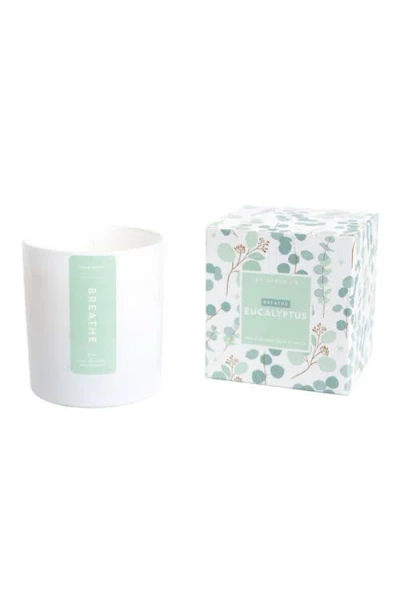 Joy Paper Co. Breathe Eucalyptus Soy Coconut Candle In Green