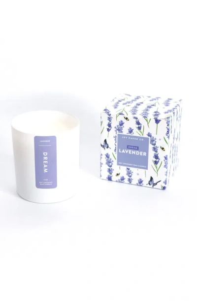 Joy Paper Co. Dream Coconut Soy Candle In Lavender