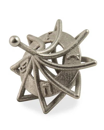 Joy Stember Metal Arts Studio 3d Printed Twisted Dreidel In Gray