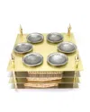 Joy Stember Metal Arts Studio 4-tier Seder Plate With Matzah Levels In Brass