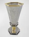 Joy Stember Metal Arts Studio Dinah Collection Hexagonal Kiddush Cup By Joy Stember In Pewter And Brass