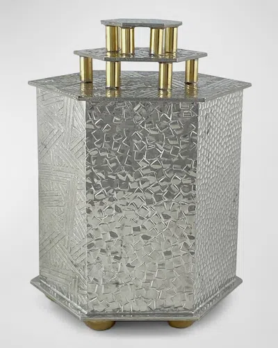 Joy Stember Metal Arts Studio Dinah Collection Hexagonal Tzedakah Box By Joy Stember