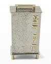 Joy Stember Metal Arts Studio Frumma Tzedakah Box By Joy Stember In Pewter And Brass