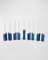 Joy Stember Metal Arts Studio Leah Menorah In Blue Powdercoated Aluminum