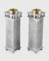 Joy Stember Metal Arts Studio Medium Square Candle Holders, Set Of 2