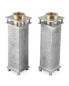 JOY STEMBER METAL ARTS STUDIO MEDIUM SQUARE CANDLE HOLDERS, SET OF 2