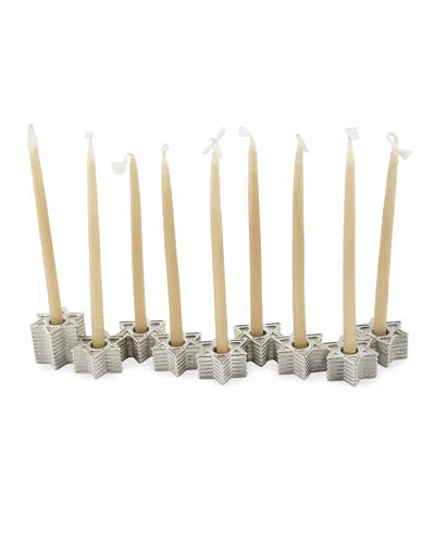 Joy Stember Metal Arts Studio Star Menorah In Pewter