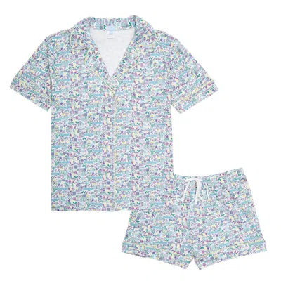 Joy Street Women's Print Pajama Set In Tennis In Multi