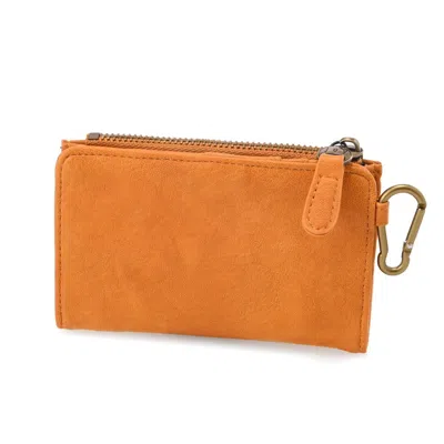 Joy Susan Bobbie Bifold Wallet W/ Carabiner In Gold