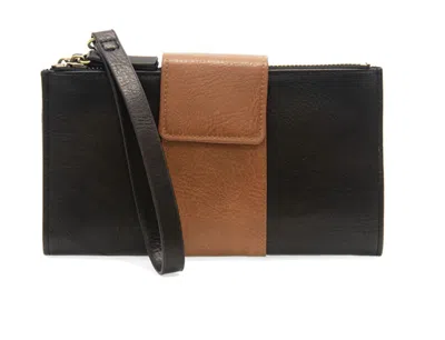 Joy Susan Colorblock Crossbody Wallet In Black