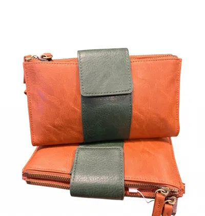 Joy Susan Colorblock Crossbody Wallet In Walnut In Brown