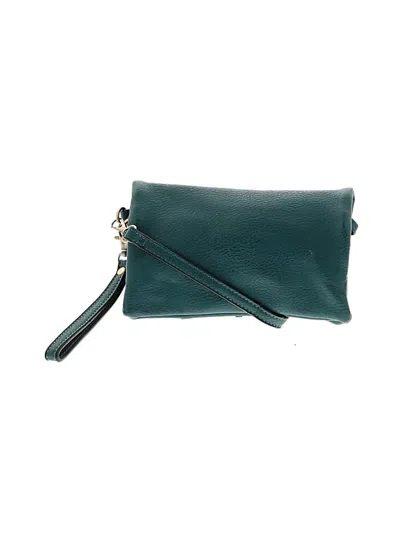 Pre-owned Joy Susan Leather Crossbody Bag In Teal