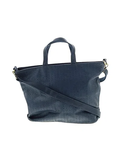 Pre-owned Joy Susan Leather Tote Bag In Blue