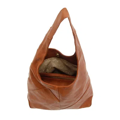 Joy Susan Neve Puzzle Hobo Bag In Saddle In Brown