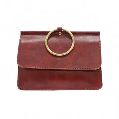 Joy Susan Women's Aria Ring Wristlet In Ruby In Burgundy