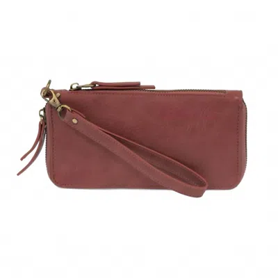 Joy Susan Women's Chloe Zip Wallet In Ruby In Brown