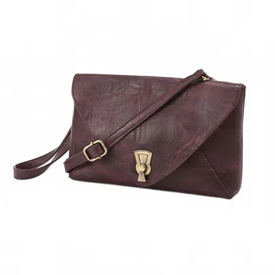 Joy Susan Women's Claudia Keyhole Turnlock Convertible Envelope Bag In Aubergine In Purple