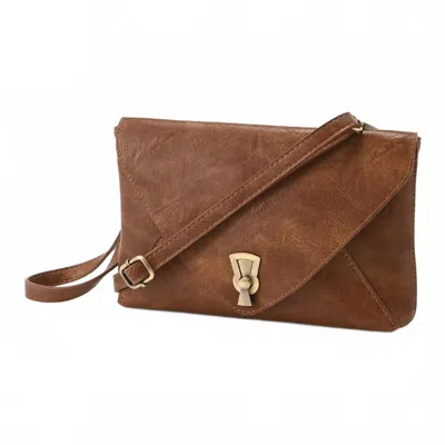 Joy Susan Women's Claudia Keyhole Turnlock Convertible Envelope Bag In Pecan In Beige