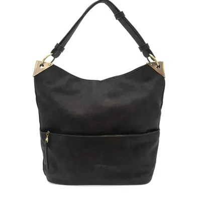 Joy Susan Women's Darcy Pocket Bucket Bag In Black In Grey