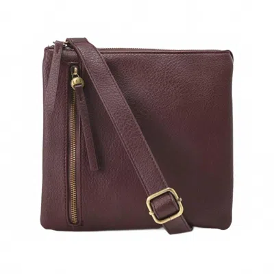 Joy Susan Women's Dawn Multi Pocket Compact Crossbody Bag In Oxblood In Red
