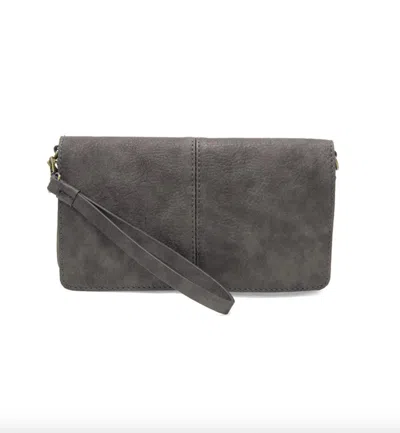 Joy Susan Women's Everly Flap Crossbody Bag In Metallic Dark Chrome In Gray