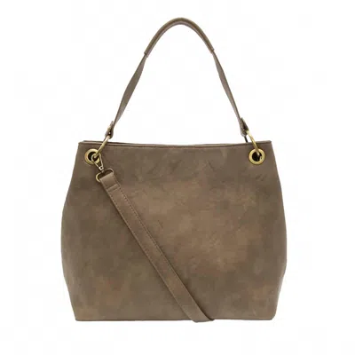 Joy Susan Women's Jem Vegan Leather Shoulder Bag In Dark Taupe In Brown