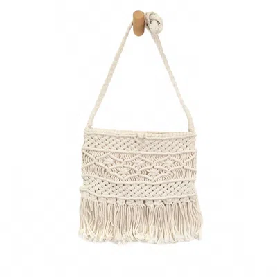 Joy Susan Women's Macrame Fringe Crossbody Bag In Natural In Neutral
