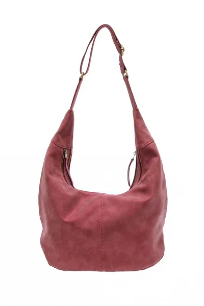 Joy Susan Women's Rochelle Large Crescent Bag In Metallic Berry In Pink