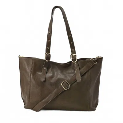 Joy Susan Women's Shelby Faux Leather Studded Tote Bag In Dark Moss In Green