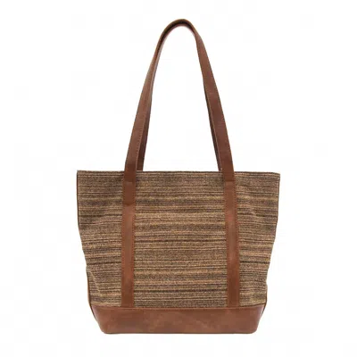 Joy Susan Women's Tia Tweed Pocket Tote Bag In Natural In Brown