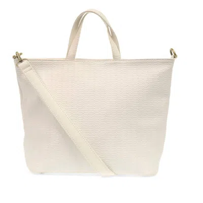 Joy Susan Women's Woven Convertible Shopper Bag In White