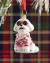 Joy To The World Collectibles Bichon Frise With Pink Camo Coat Ornament In Multi