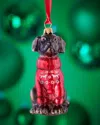 Joy To The World Collectibles Chocolate Lab In Snowflake-printed Nordic Sweater Christmas Ornament In Red
