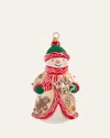 Joy To The World Collectibles Glitterazzi Christmas Cookie Baker Snowman Ornament In Multi